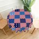 thumbnail image 4 of CaiYueKe 4th of July Tablecloth 60 Inch Round Patriotic Stars Table Cloth American Independence Day Memorial Day Table Cover for Kitchen Party Dining Picnic Indoor Outdoor Decor, 4 of 8