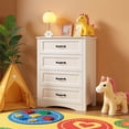 thumbnail image 4 of Asofer 4-Drawer White Dresser for Bedroom, Modern Wood Chest with Metal Handle, 4 of 8