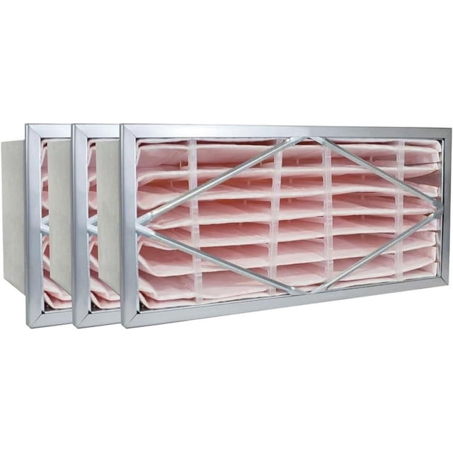 Filterbuy 20x24x12 MERV 11 (MPR 1200) Tête, Filtres à Cellule Rigide Remplacement CVC (Lot de 3)
