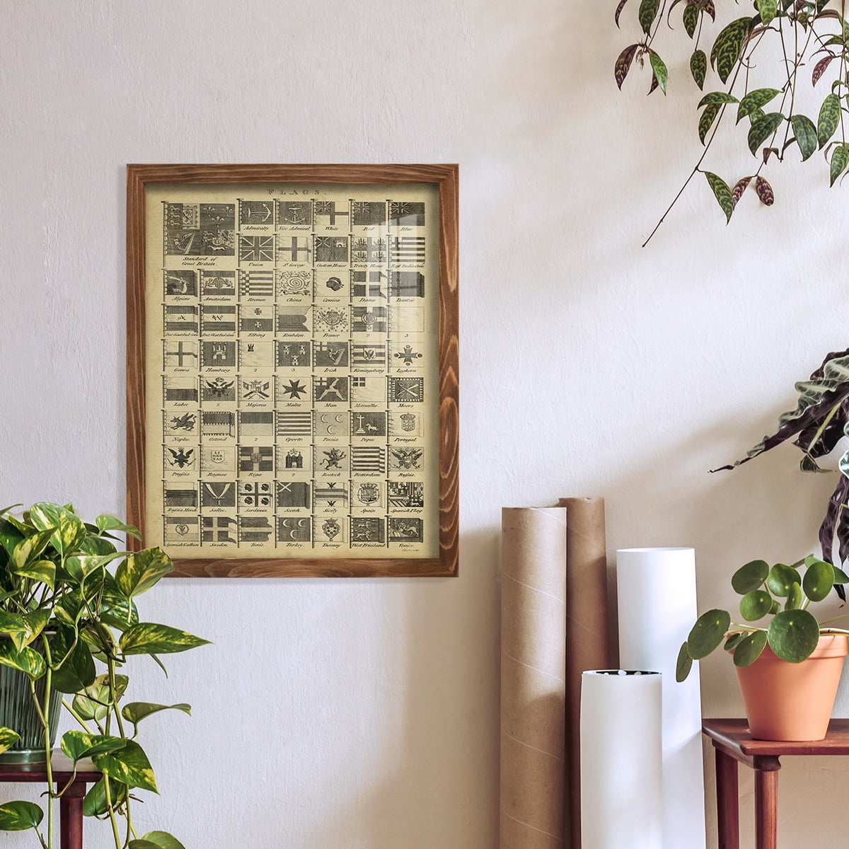 Encyclopediae VII -Framed Print w/glass-Walnut