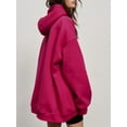 thumbnail image 5 of KelaJuan Women's Autumn Long Hooded Sweatshirt Long Sleeve Solid Color Hoodie with One Kangaroo Pocket, 5 of 6