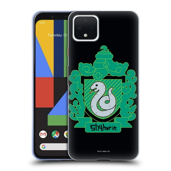Head Case Designs Officially Licensed Harry Potter Deathly Hallows I Slytherin Crest Soft Gel Case Compatible with Google Pixel 4