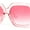 All Pink, variant on Womens Minimal Mod Oversize Thick Plastic Butterfly Chic Sunglasses Ivory Black