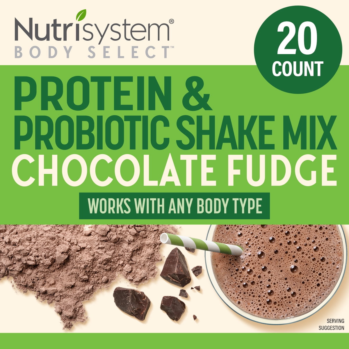 Nutrisystem® Body Select™ Chocolate Fudge Protein & Probiotic Shakes ...