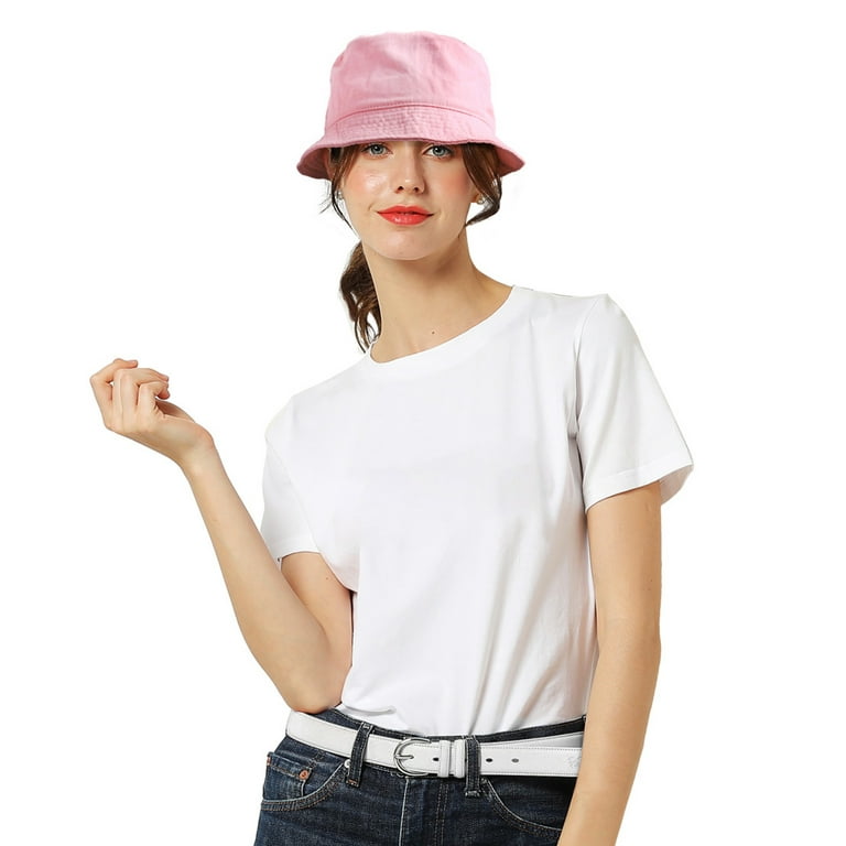 Falari Bucket Hat for Men Women unisex 100% Cotton Packable Foldable Summer Travel Beach Outdoor Fishing Hat - LXL Light Pink, Adult Unisex, Size: One