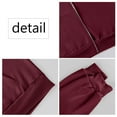 thumbnail image 5 of Zip Up Hoodie Women Casual Comfy Fleece Jacket Trendy Long Sleeve Oversized Sweatshirt Winter Coats with Hood Wine XXXL, 5 of 6