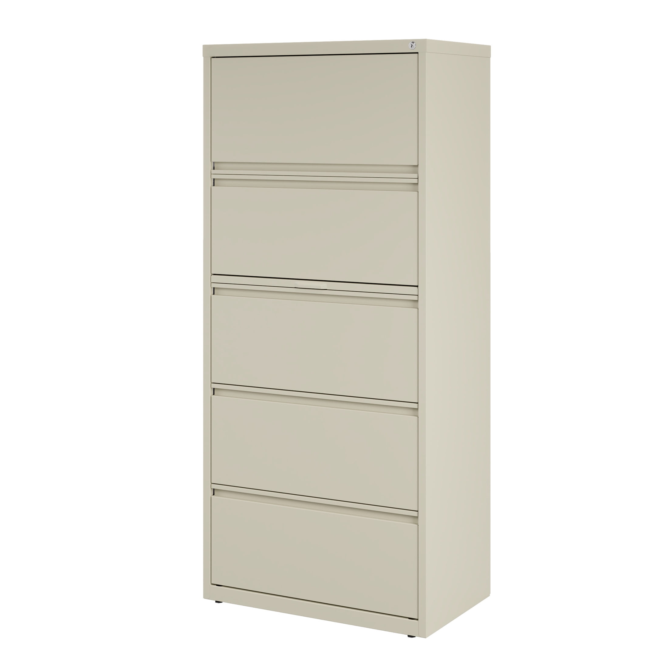 Hirsh 30 inch Wide 5 Drawer Metal Lateral File Cabinet for Home and Office, Holds Letter, Legal and A4 Hanging Folders, Putty