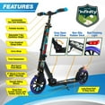 thumbnail image 2 of SereneLife Graffiti Foldable Kick Scooter, Lightweight and Portable, Suitable for Adults and Teens, Easy Folding and Adjustable Height, 2 of 7