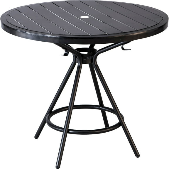CoGo™ Steel Outdoor/Indoor Table, Round, 36", Black
