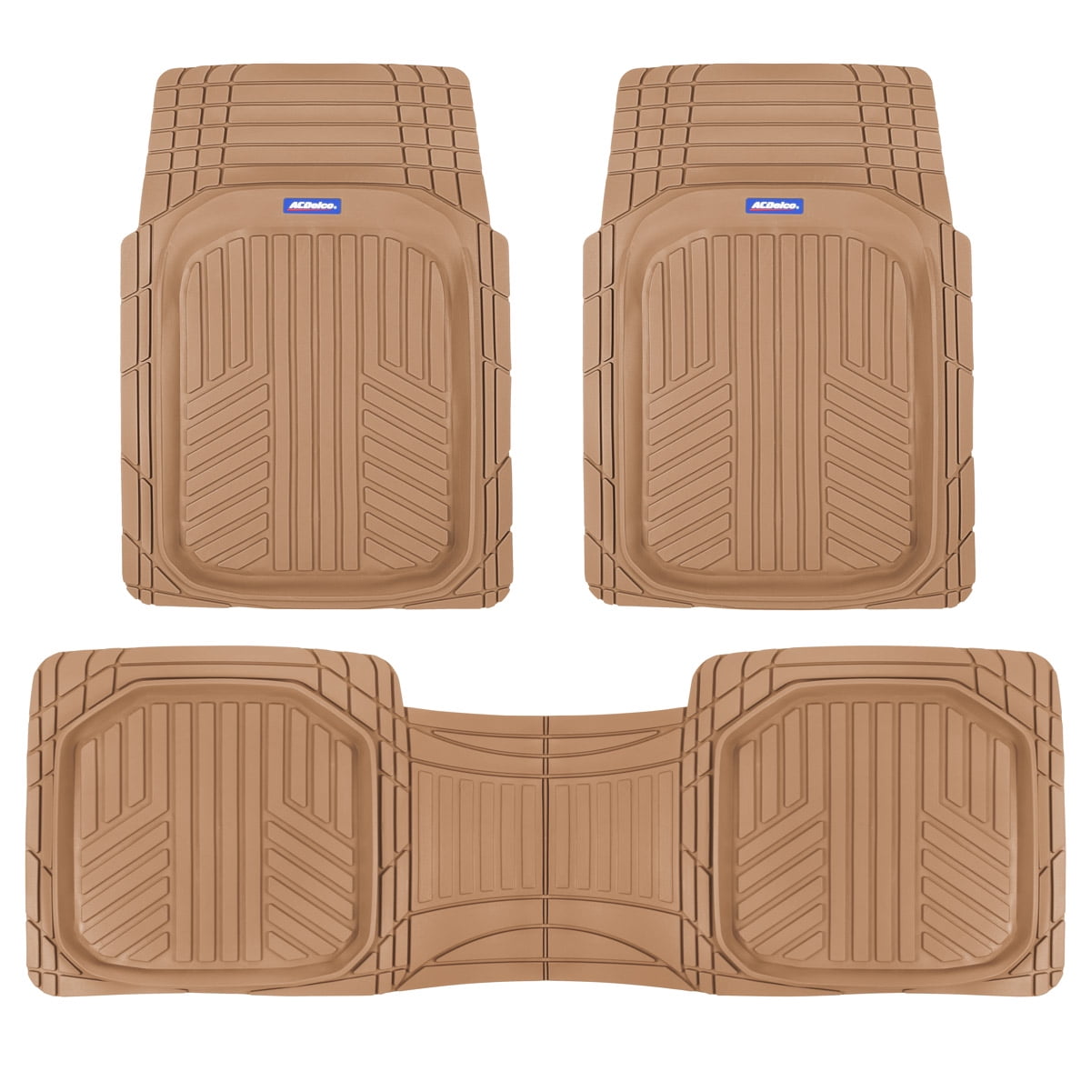 ACDelco Deep Dish AllClimate Rubber Floor Mats for Car SUV Van Truck