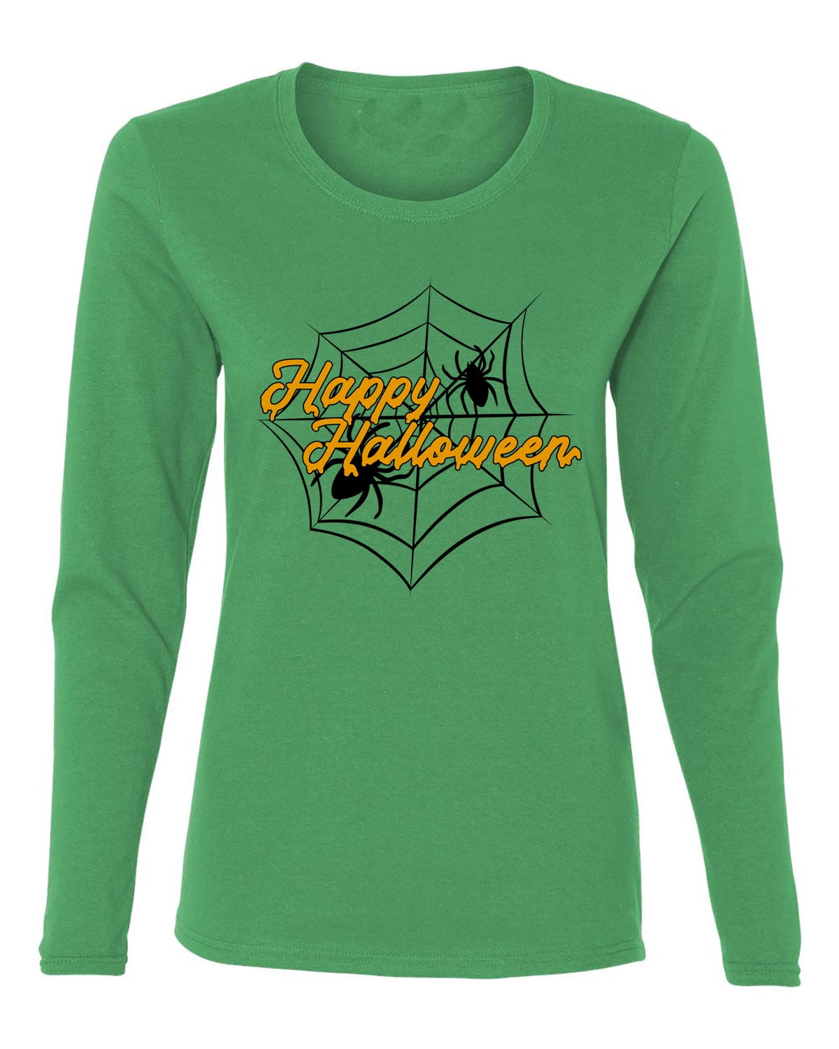 Women Happy Halloween T-Shirt Cute Spider Web Graphic Tee Top Fall Casual Loose Short Sleeve Tops