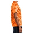 thumbnail image 5 of Yellow Rooster Men's Short Sleeve Tiger Stripe Tie-Dye Cotton T-Shirts Orange S, 5 of 6
