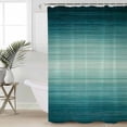 thumbnail image 2 of Abstract Turquoise Shower Curtains for Bathroom Waterproof Fabric Bath Curtains Decor Bath Tub Curtain Modern Gradient Minimalist Stripes Decorative Shower Curtain Sets with 12 Hooks, 72x72 Inch, 2 of 6