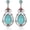 Blue, variant on Handmade Turquoise Earrings for Women Unique Vintage Boho Ethnic Teardrop Gemstone Dangle Drop Statement Earrings Birthday/Party/Christmas Jewelry Gifts