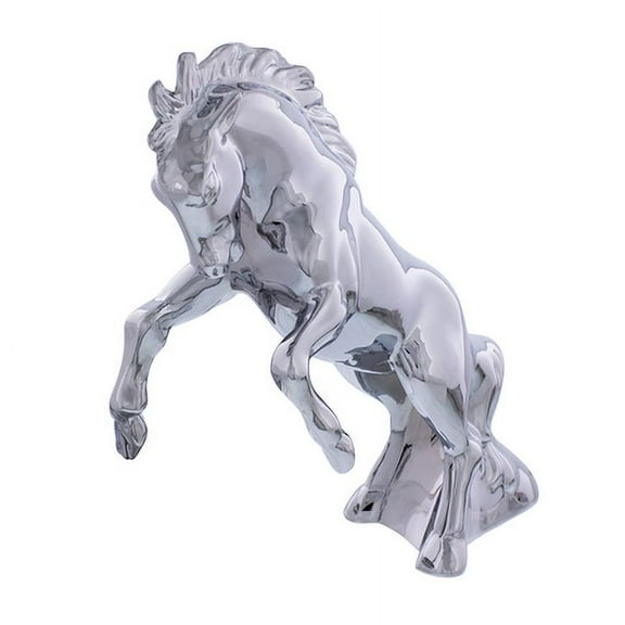 United Pacific Chrome Die-Cast Fighting Stallion Hood Ornament