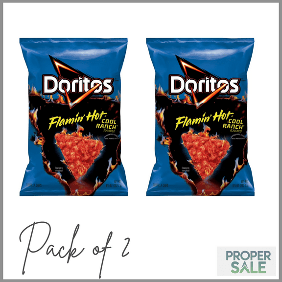 Doritos Flamin Hot Cool Ranch Flavored Tortilla Chips - 9.25 oz - Pack of 2