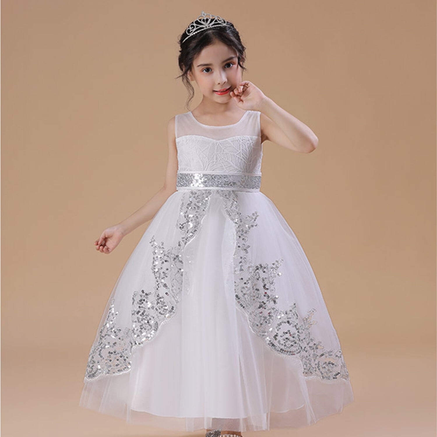 Little Big Girls?Tulle Retro 7-16T Vintage Dresses Flower Lace Pageant  Party Wedding Bridesmaid Floor Length Dance Evening Gowns Royal Blue 14-15  Years - Walmart.com