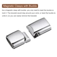 thumbnail image 3 of 6Pcs 12mmx6mm Flat Leather Clasps, Jewelry Bracelet Clasps for Jewelry Making Supplies DIY, Silver, 3 of 6