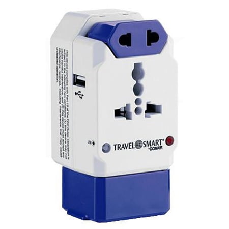 Travel Smart by Conair All-in-One Adapter with USB; 3 ...