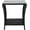 Black, variant on HarmonyStrings Patio Wicker Side Table, Square End Table Bistro Coffee Table with Glass Top Storage Shelf for Porch Garden Backyard (Black)