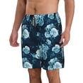 thumbnail image 2 of Balery Ink Rose Traje de Baño Estilo Hawaiano para Hombre, Shorts de Secado Rápido con Bolsillos-XX-Large, 2 of 6