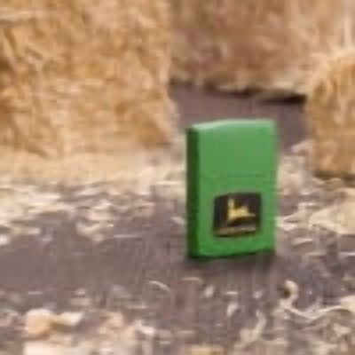 Zippo Pocket Lighter John Deere Logo Design Moss Green