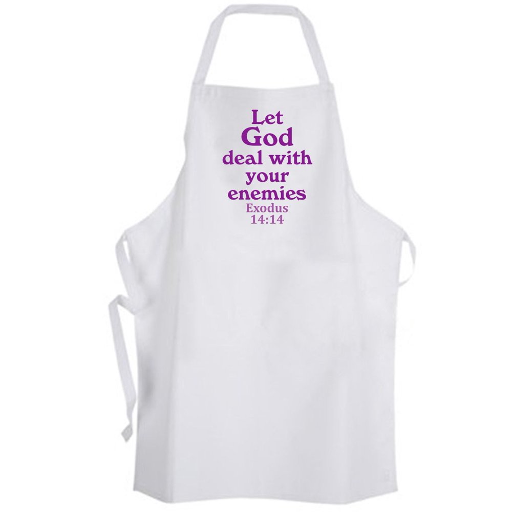 Aprons365 Let God deal with your enemies Exodus 1414 Apron (Bible