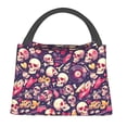 thumbnail image 1 of Fotbe music Skull record Guitar Bolsa Térmica Portátil con Estampado, Bolsa de Entrega de Alimentos Aislada, Bolsa Reutilizable de Gran Capacidad para Comidas y Supermercado, 1 of 6