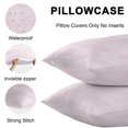 thumbnail image 5 of Throw Pillow Covers 20x20 Inch Set of 2, Buffalo Plaid Waterproof Outdoor Pillow Covers, Pale Pink Farmhouse Gingham Striped Decorative Cushion Pillowcases for Couch, Sofa, Bed, Garden, Patio, 5 of 9