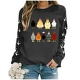 thumbnail image 4 of Shadoumai Christmas Chicken Graphic Sweatshirts For Women Crew Neck Pullover Cute Xmas Long Sleeve Crewneck Sweatshirt Pullover Tops, 4 of 6