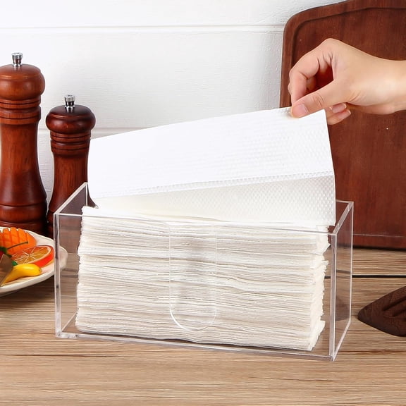 4Pack  Acrylic Countertop Paper Towel Dispenser for Z-fold C-fold MultiFold Trifold Napkin Holder