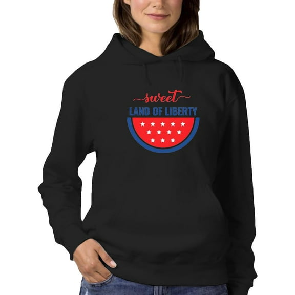 Sweet Land Of Liberty Melon Hoodie Women -Image by Shutterstock, Female Large