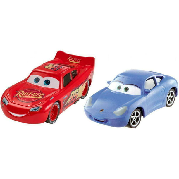 Disney Pixar Cars 3 Die Cast Lightning Mcqueen And Sally 2 Pack Walmart Com Walmart Com