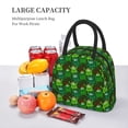 thumbnail image 3 of XMXT Lunch Bag Women, Green Smiling Man Print Large Lunchbox Insulated Lunch Box for Work School, Green, 3 of 9
