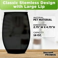 thumbnail image 4 of Plastic Stemless Wine Glasses 16 oz. Set of 10, Bulk Pack - BPA Free, Great for Outdoor Lounges, Poolside, Parties and Other Events - Smoke, 4 of 5
