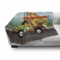 thumbnail image 3 of Mexican Soft Flannel Fleece Blanket, Taco Truck on the Road in City Delivery Fast Food Traditional Taste Takeaway Image, Cozy Plush for Indoor and Outdoor Use, 60" x 80", Multicolor, by Ambesonne, 3 of 6
