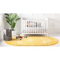 thumbnail image 4 of 3.25' x 5.25' Traditional Yellow and Ivory Medallion Rectangular Area Throw Rug, 4 of 8