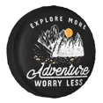 thumbnail image 1 of Adventure Awaits Camping Tire Cover 4WD 4x4 Trailer Hike More Worry Less Spare Wheel Protector Universal for, 1 of 5