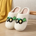 thumbnail image 4 of Pantuflas algodón con máscara Halloween pantuflas felpa cálidas para interiores y el (murciélago volador 44-45) (adecuadas para pies talla 43-44), 4 of 9