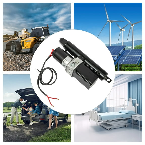 800W 12V Linear Actuator, 4409lbs Thrust 8” Stroke Heavy Duty Electric Hydraulic Lift for Industrial