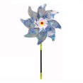 thumbnail image 1 of 1pc Reflective Birds Repellent Windmills Sparkly Pinwheel With Stake Bird Decor Supplies Devices For Spring Scare Garden E2O6, 1 of 1