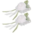 thumbnail image 1 of Wrist Flower Artificial Wrist Flower Wedding Decoration Wedding Wrist Corsage Flower Pearl Bracelet 2Pcs for Dance Parties ANGGREK Otros, 1 of 8