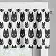 thumbnail image 3 of Ambesonne Kitty Window Valance, Monochrome Style Kitten Heads, 42" x 12", Charcoal Grey and White, 3 of 5