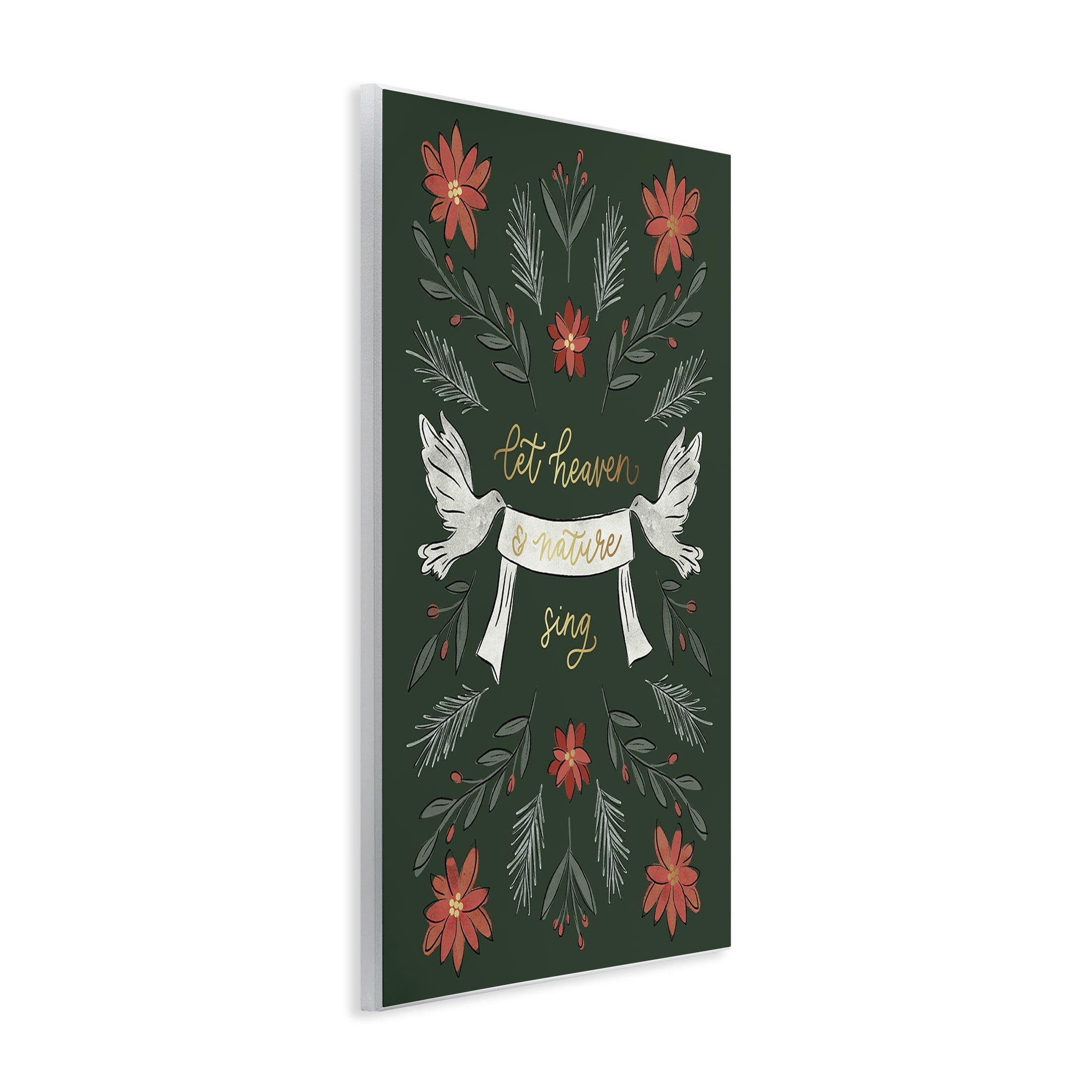 Stupell Industries Xmas Let Heaven Sing Holiday Painting Unframed Art Prints Wall Art, 10 x 15