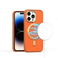 thumbnail image 2 of Phone Case for Apple iPhone 8 Plus/7 Plus Ultimate Leather Hybrid with MagSafe Compatible Bumper Gold Frame Protection Cover fit iPhone 8 Plus / iPhone 7 Plus - Orange, 2 of 6