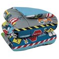thumbnail image 2 of 3pc Twin Size Kids Boys Teens Comforter Set w/Sham & Decorative Toy Pillow, Cars Trucks Police Plane Print Blue Green Boys Kids Comforter Bedding Set, Twin Comforter 3pc Cars, 2 of 2