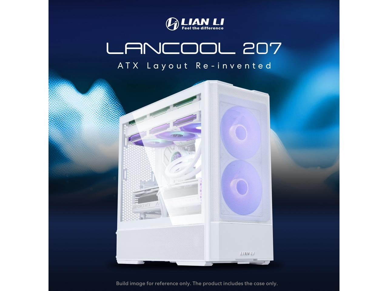 LIAN LI LANCOOL 207 Compact ATX RGB Gaming Computer Case, Tower Chassis w/ 2x140mm ARGB,2x120mm PWM Fans Pre-Installed, USB Type-C Port, Tempered Glass Side Panel (White) -- LANCOOL 207RW