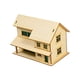 thumbnail image 4 of Casa de madera en miniatura 1/72 sin pintar, escena arquitectónica 3D única terminada Estilo A, 4 of 9