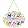 thumbnail image 2 of Dicksons Satisfy with Your Faithful Love Colorful Floral 9 inch Glass Sun Catcher with Suction Cup, 2 of 3