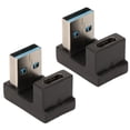 thumbnail image 2 of 2 adaptadores USB macho a USB C hembra compatibles con función OTG Adaptador USB C en forma de U profesional de 5 Gbps para portátiles y tabletas, 2 of 9